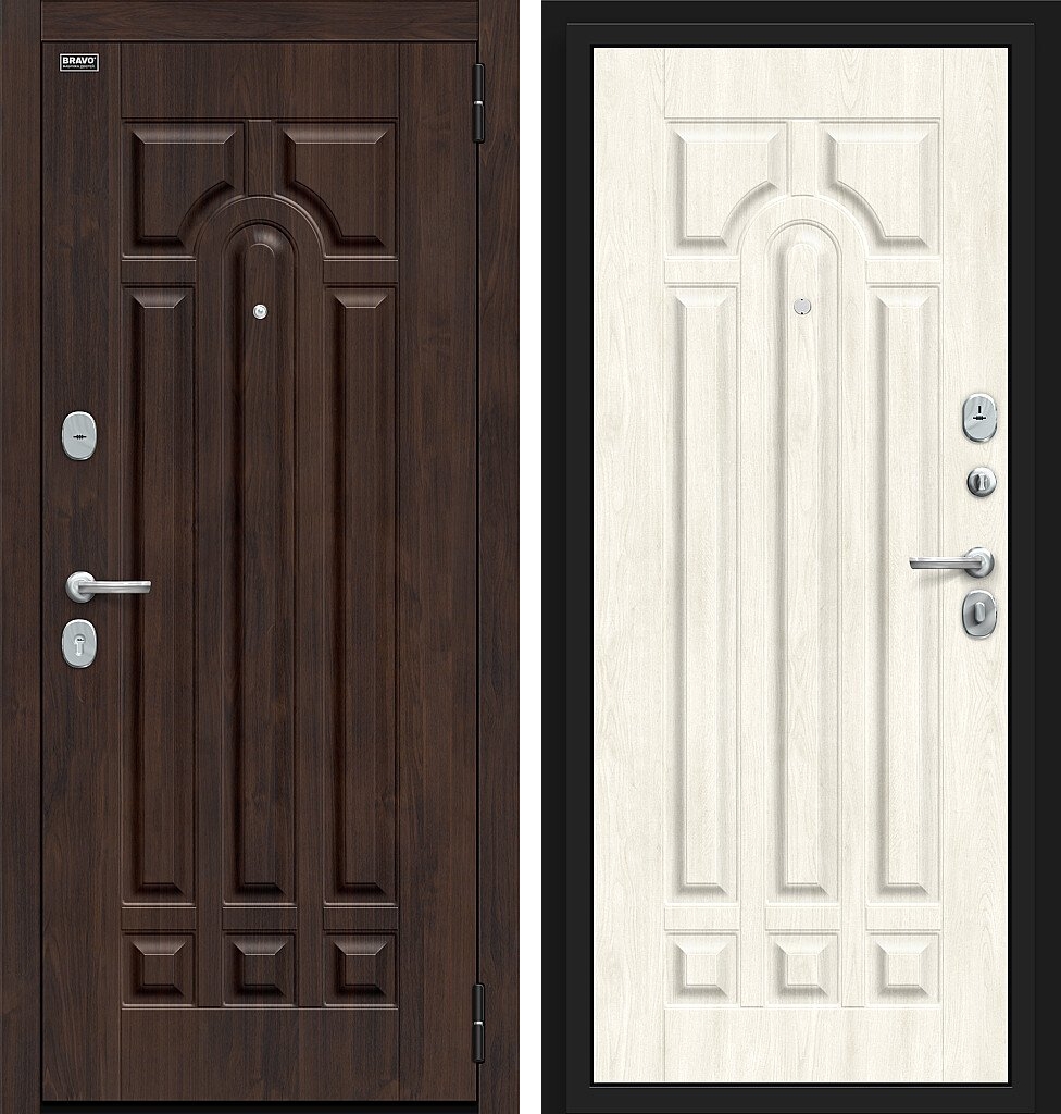 Входная дверь Форт Kale, цвет: Almon/Nordic Oak, из серии Bravo R, 205*86, открывание - Левое